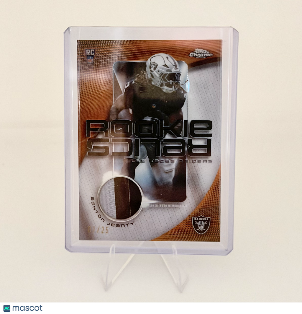 2025 Topps Chrome Rookie Relics Ashton Jeanty #RR-AJ /25 RC Memorabilia