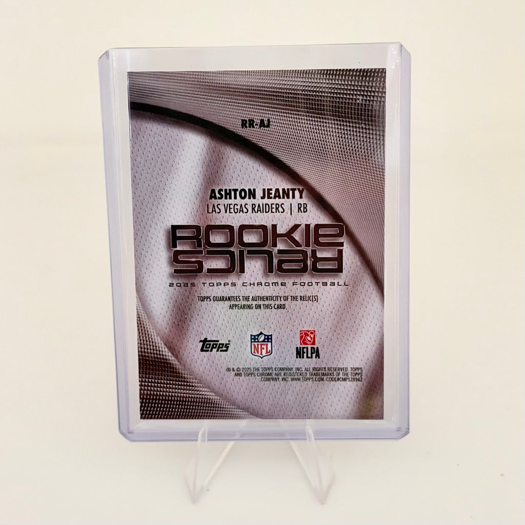 2025 Topps Chrome Rookie Relics Ashton Jeanty #RR-AJ /25 RC Memorabilia