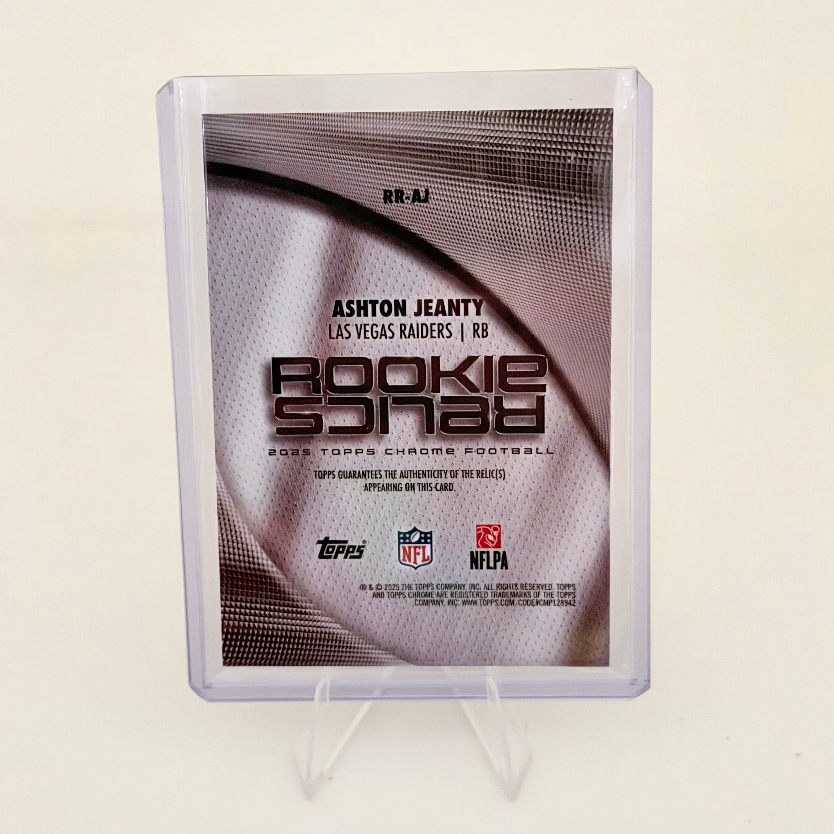 2025 Topps Chrome Rookie Relics Ashton Jeanty #RR-AJ /25 RC Memorabilia