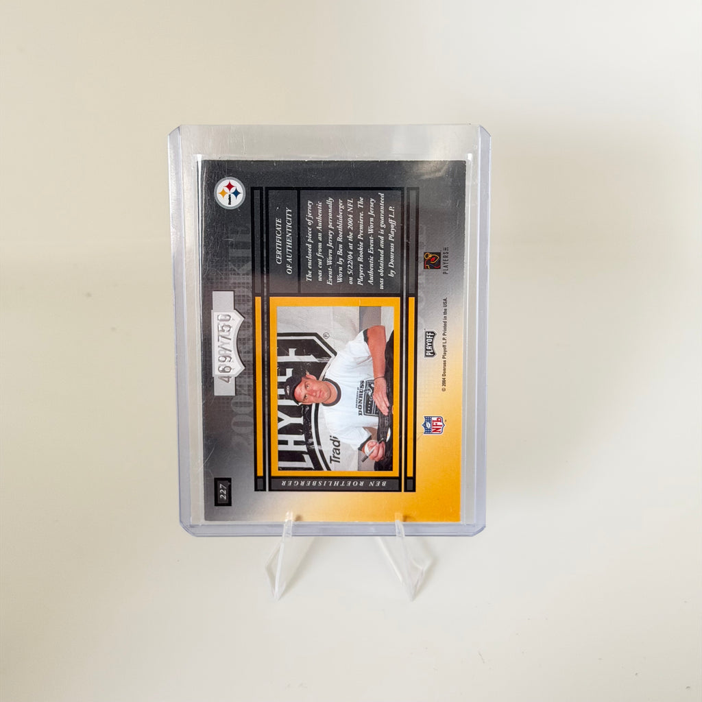 2004 Playoff Honors Rookie Gems Ben Roethlisberger #227 Event-Worn Jersey