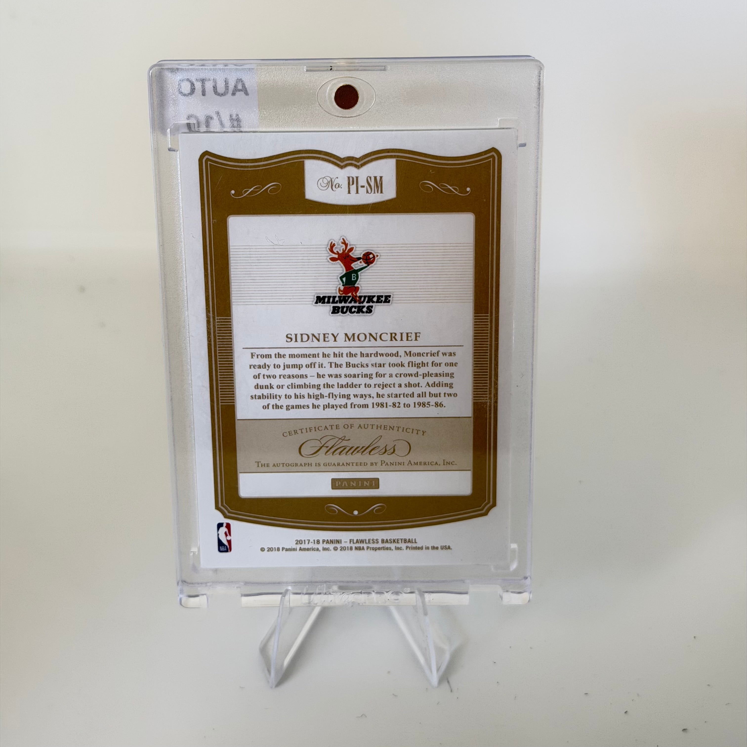 2018 Panini Flawless Sidney Moncrief #PI-SM /10