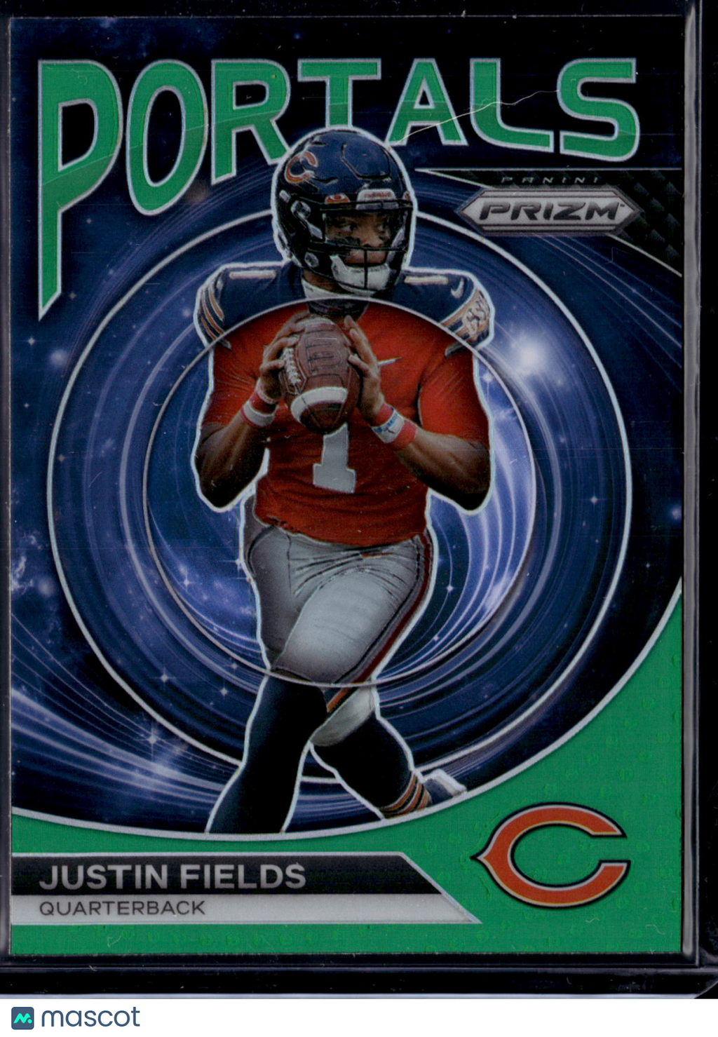 2023 Panini Prizm Portals Justin Fields #PO-7 Green