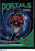 2023 Panini Prizm Portals Justin Fields #PO-7 Green