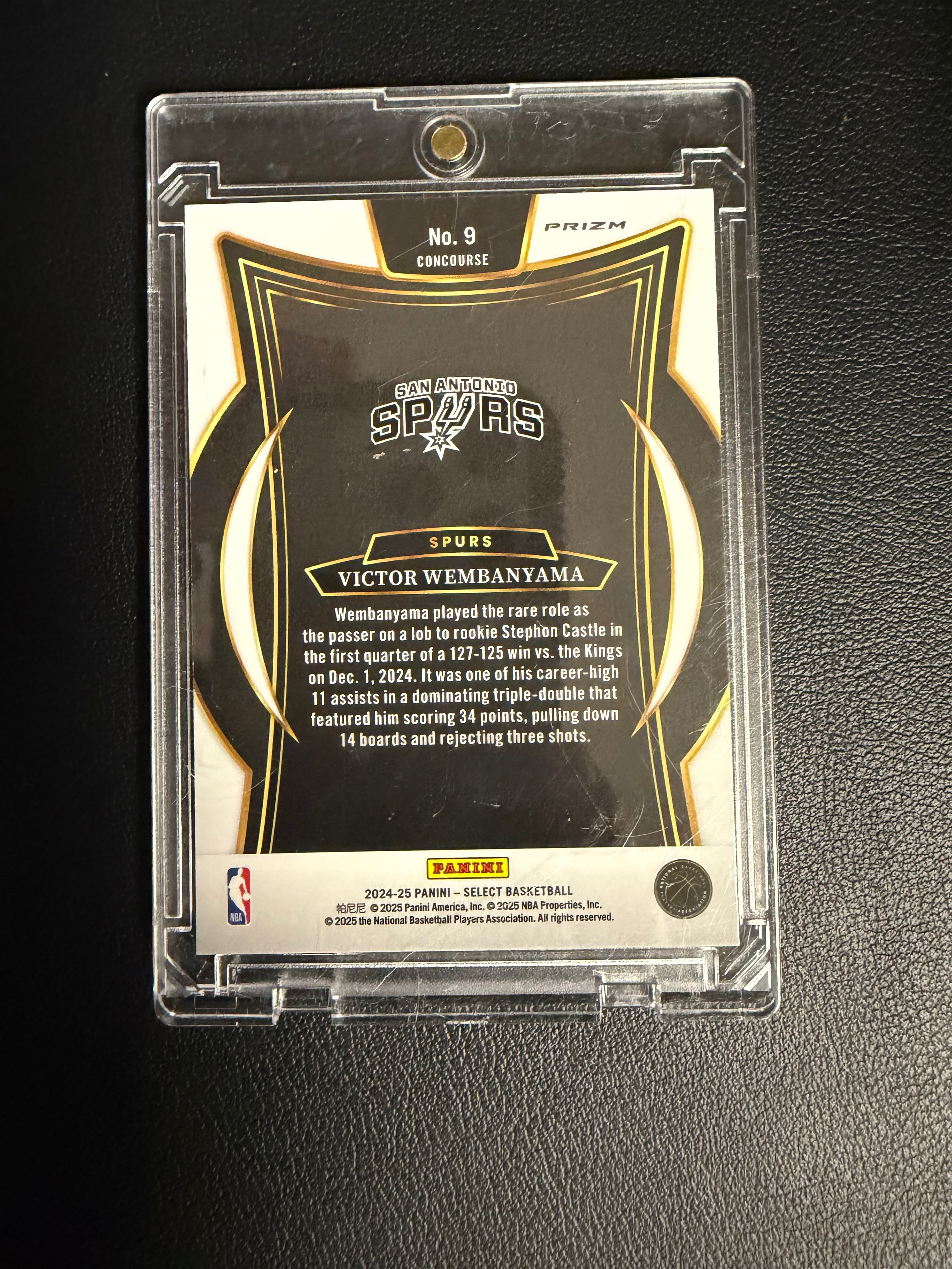 2024 Panini Select Basketball Concourse Victor Wembanyama #9 Blue Prizm