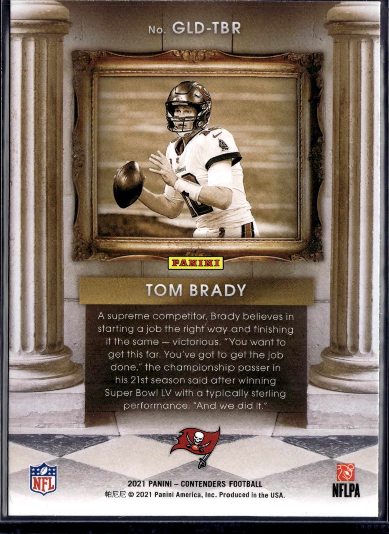 2021 Panini Contenders Gladiators Tom Brady #GLD-TBR
