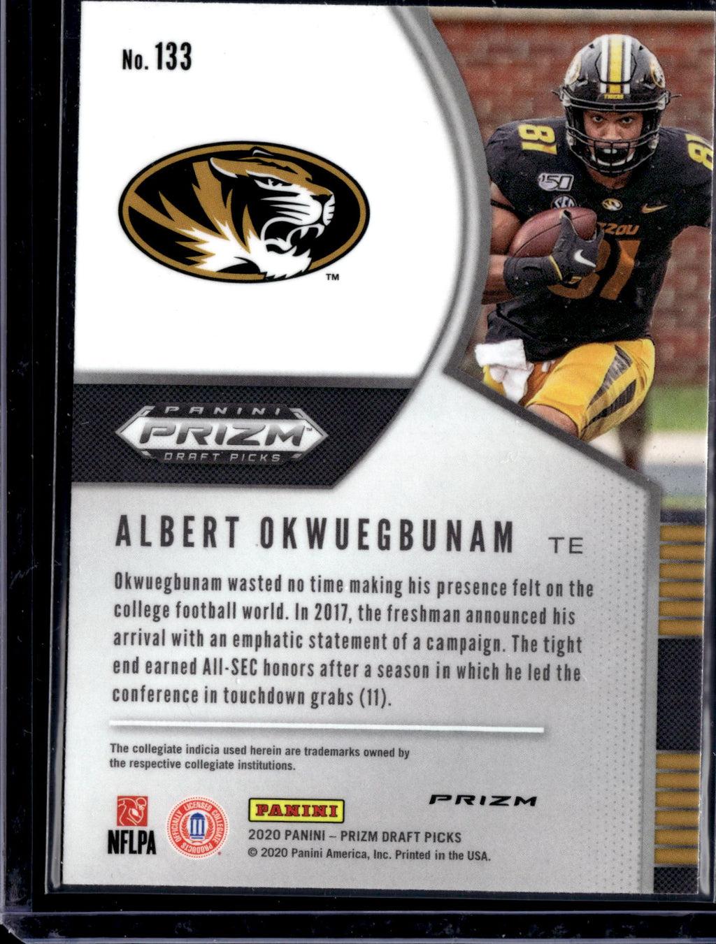 2020 Panini Prizm Draft Picks Albert Okwuegbunam #133 Blue RC