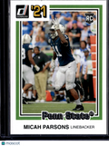 2021 Panini Chronicles Draft Picks Donruss Micah Parsons #27 RC