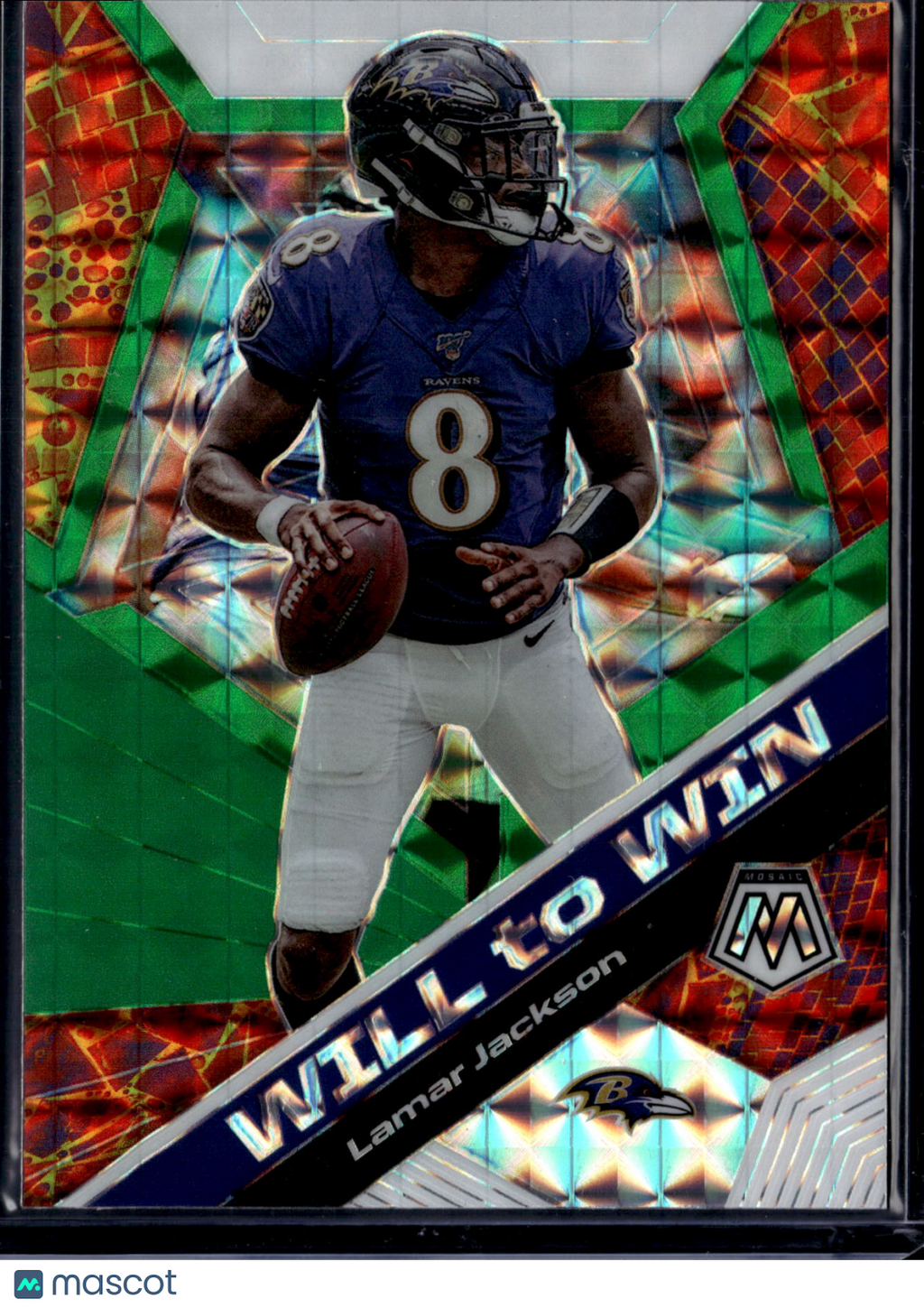 2020 Panini Mosaic Prizm Lamar Jackson #WW2 Green