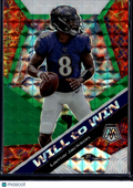 2020 Panini Mosaic Prizm Lamar Jackson #WW2 Green