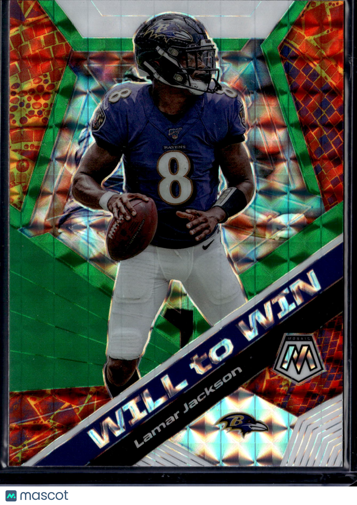 2020 Panini Mosaic Prizm Lamar Jackson #WW2 Green