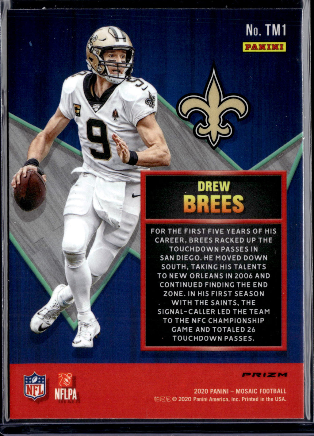 2020 Panini Mosaic Mosaic Drew Brees #TM1