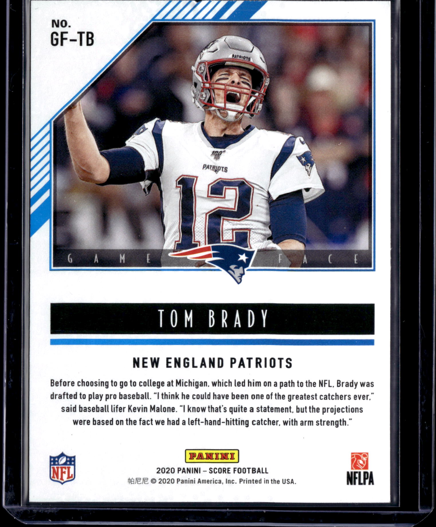 2020 Score Game Face Tom Brady #GF-TB