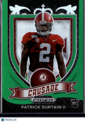 2021 Panini Prizm Draft Picks Crusade Patrick Surtain II #178 Green RC