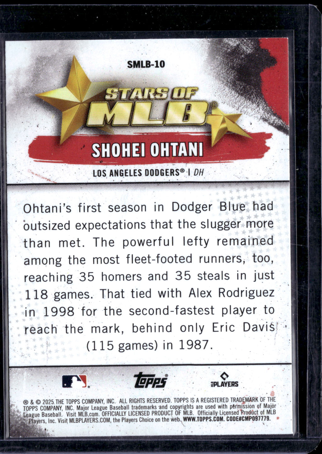 2025 Topps Stars of MLB Shohei Ohtani #SMLB-10