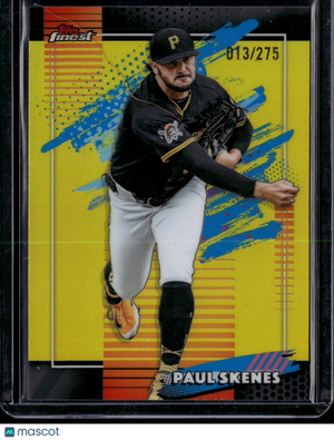 2025 Topps Finest Paul Skenes #110 Yellow Refractor /275