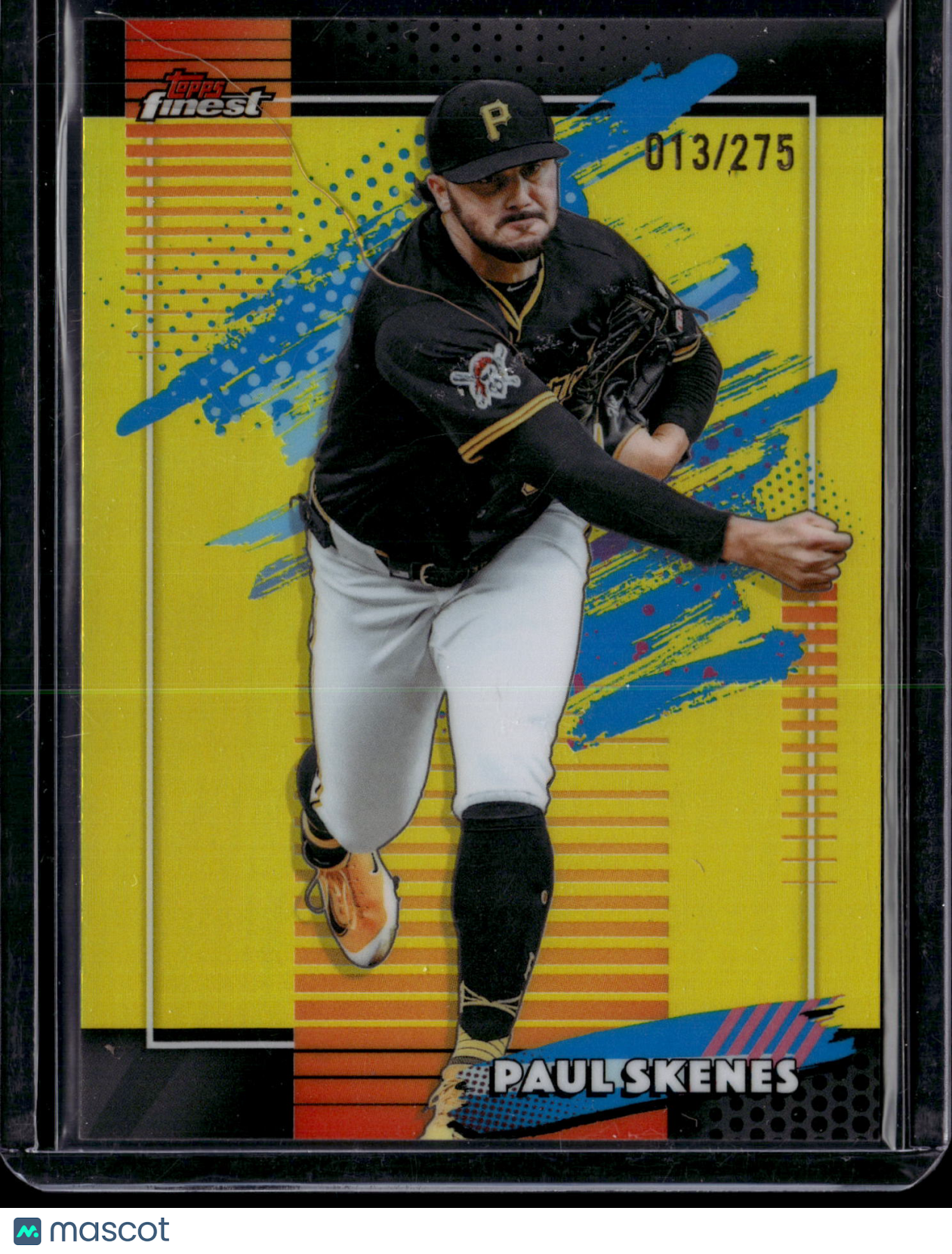 2025 Topps Finest Paul Skenes #110 Yellow Refractor /275