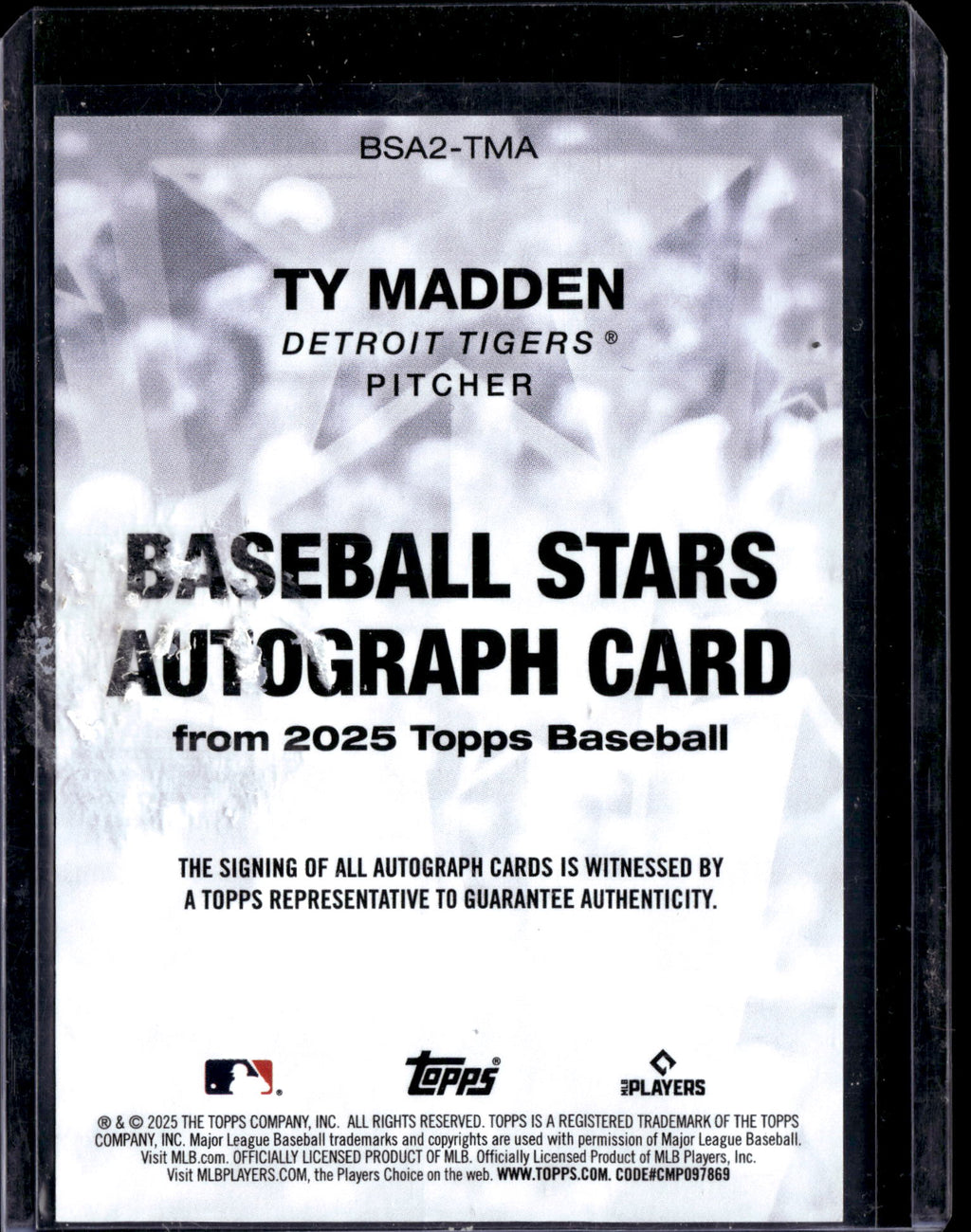 2025 Topps Baseball Stars Autograph Ty Madden #BSA2-TMA RC