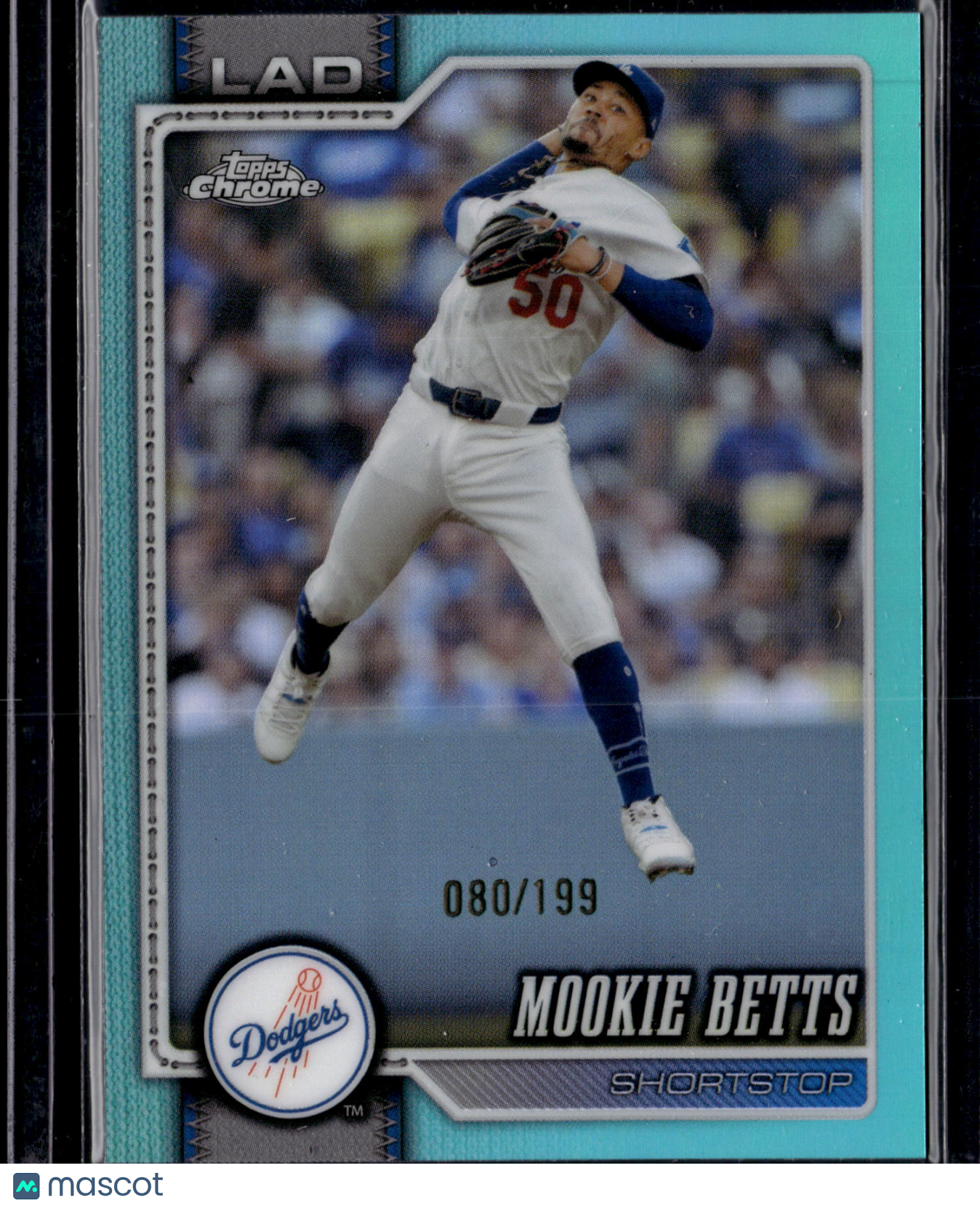 2025 Topps Chrome Mookie Betts #268 Aqua /199