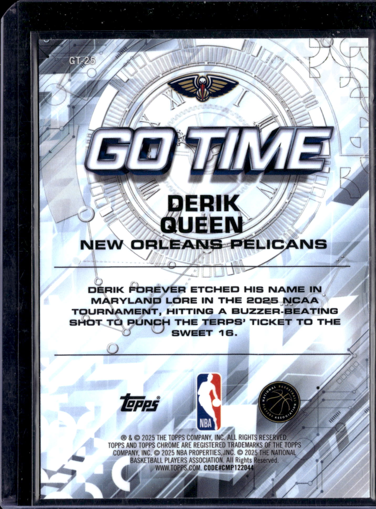 2025 Topps Chrome Go Time Derik Queen #GT-25 RC