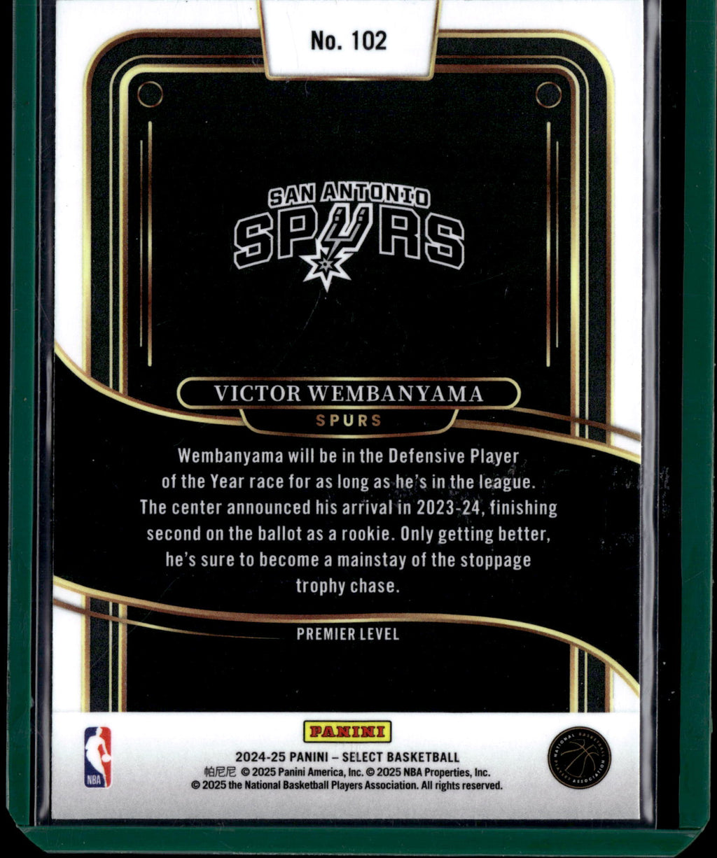 2025 Panini Select Premier Level Victor Wembanyama #102