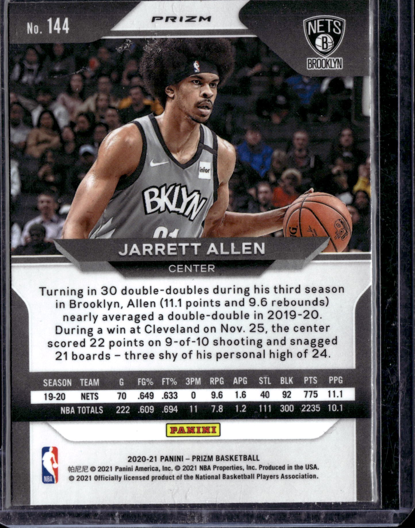 2021 Panini Prizm Jarrett Allen #144 Green