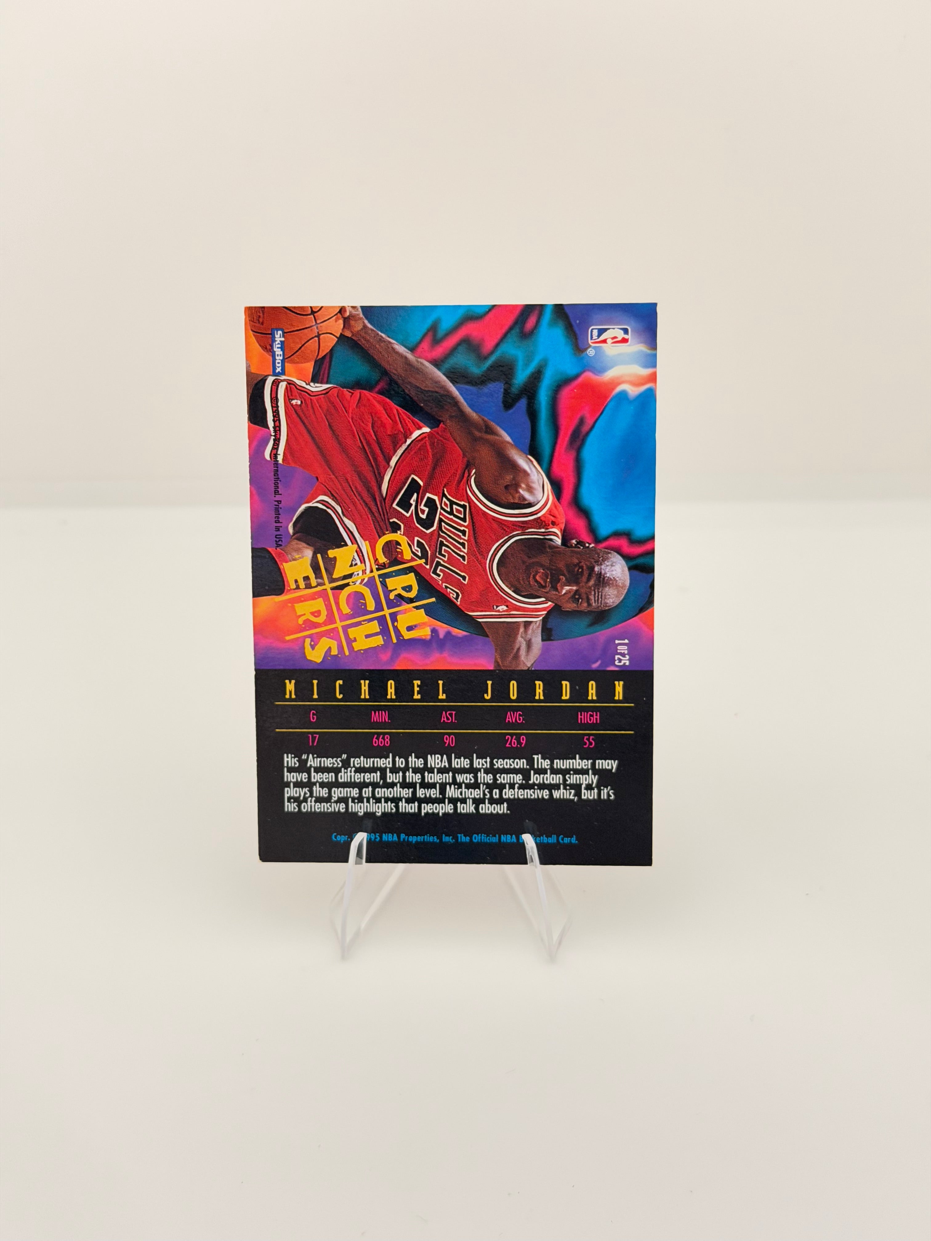 1995 SkyBox NBA Hoops Crunchers Michael Jordan #1 of 25