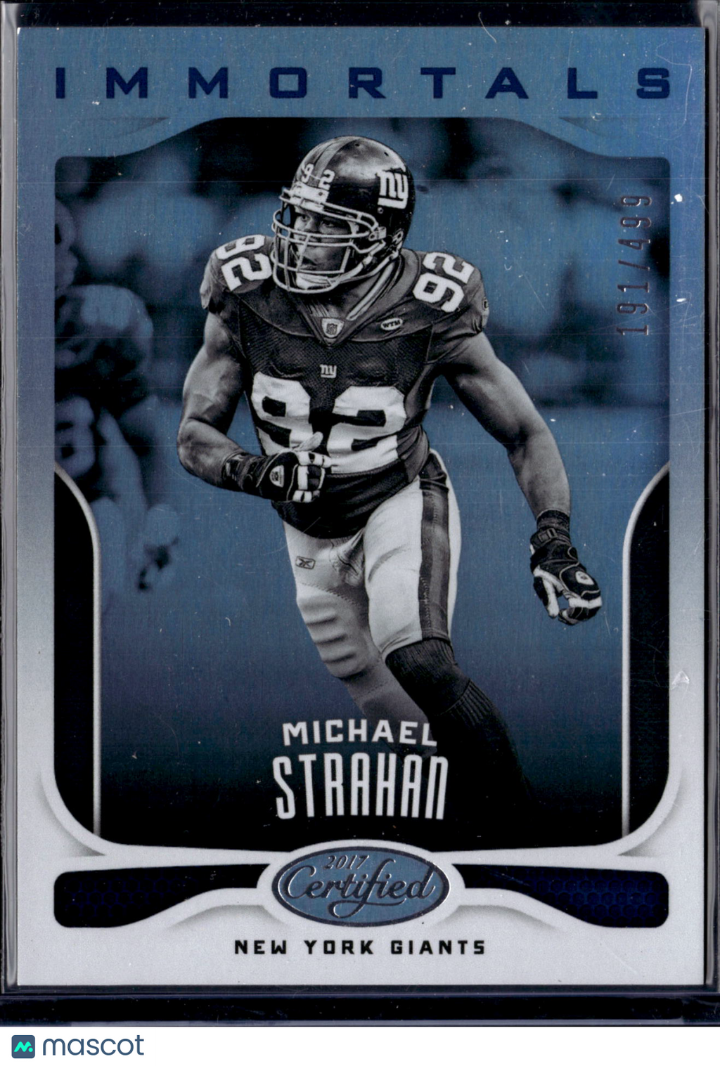 2017 Panini Certified Immortals Michael Strahan #116 Blue /499