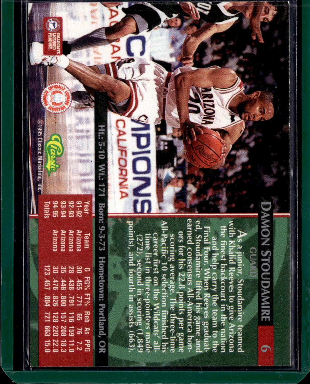 1995 Classic Damon Stoudamire #6