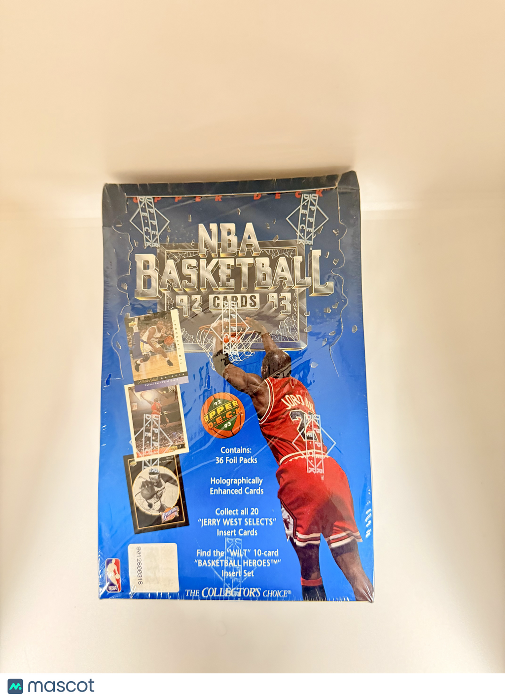 1992-93 Upper Deck NBA Basketball Sealed Box Holographic Low Series Foil Packs