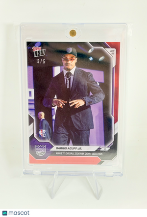 2026 Topps Now Darius Acuff Jr. #DACU Red Foil 5/5 Number Match Bookend