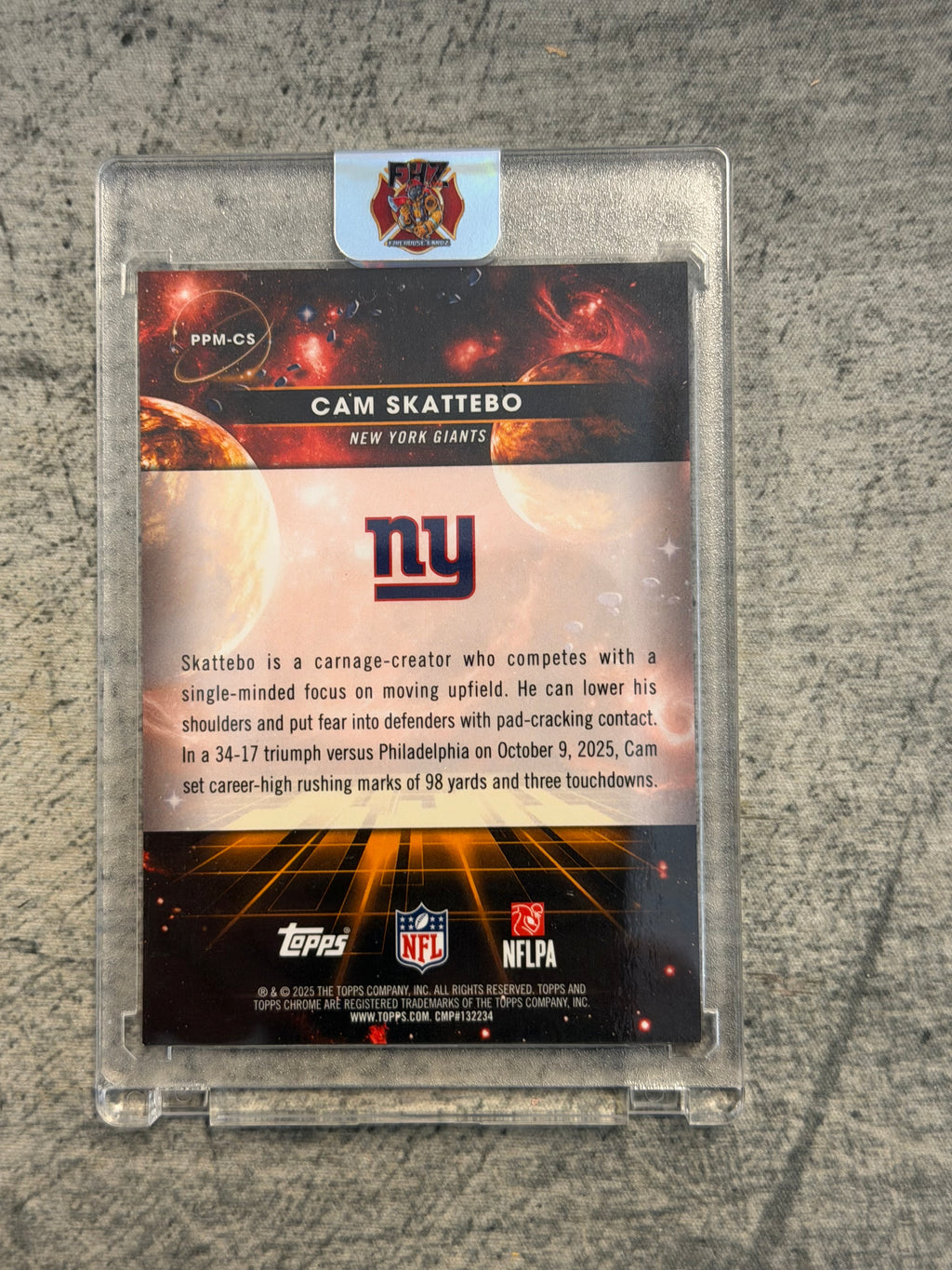 2025 Topps Chrome Mercury Cam Skattebo #PPM-CS RC