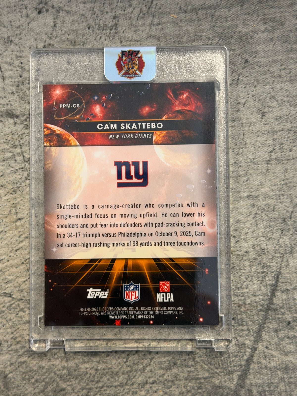 2025 Topps Chrome Mercury Cam Skattebo #PPM-CS RC