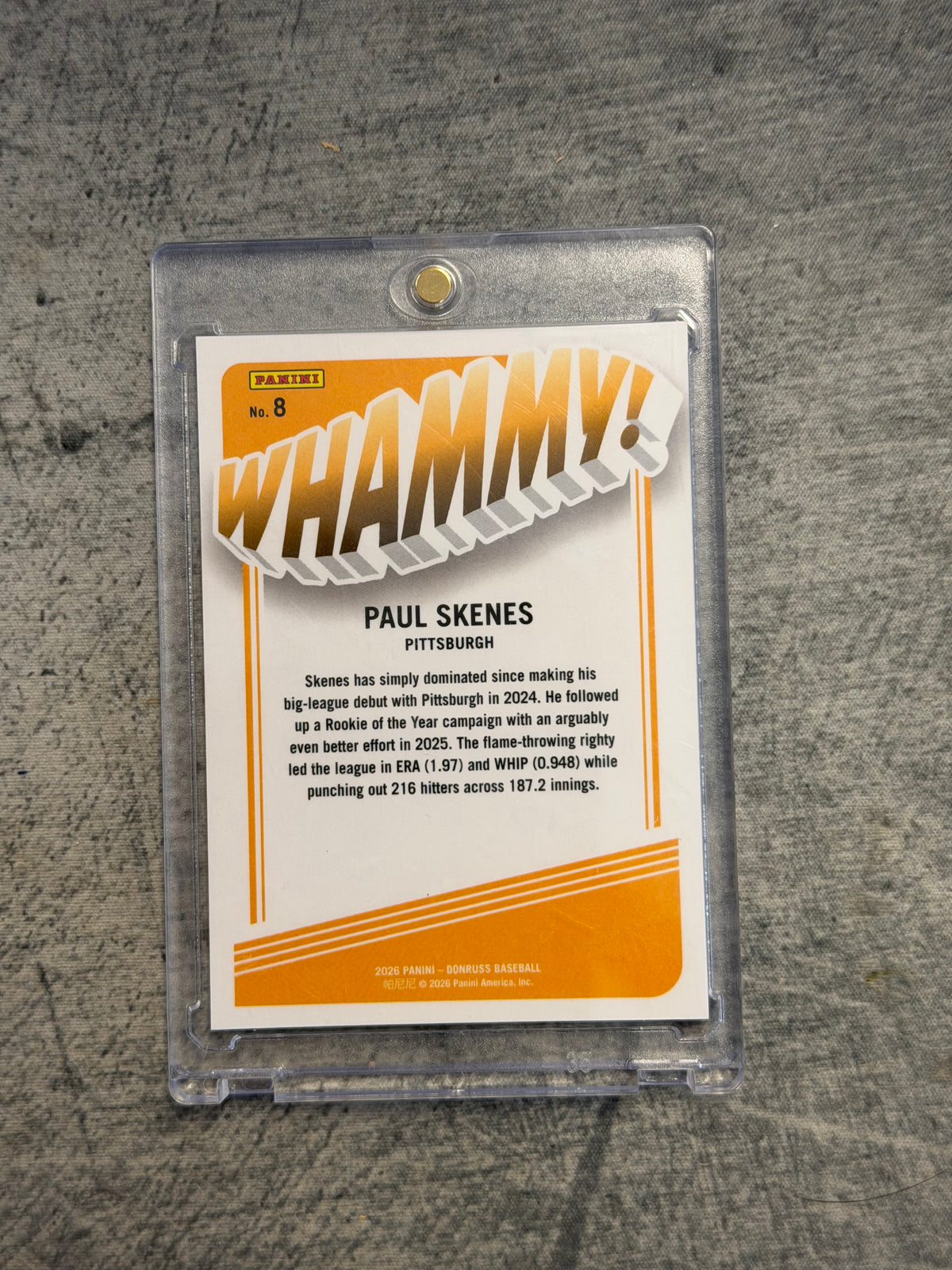 2026 Panini Donruss Optic Whammy Paul Skenes #8