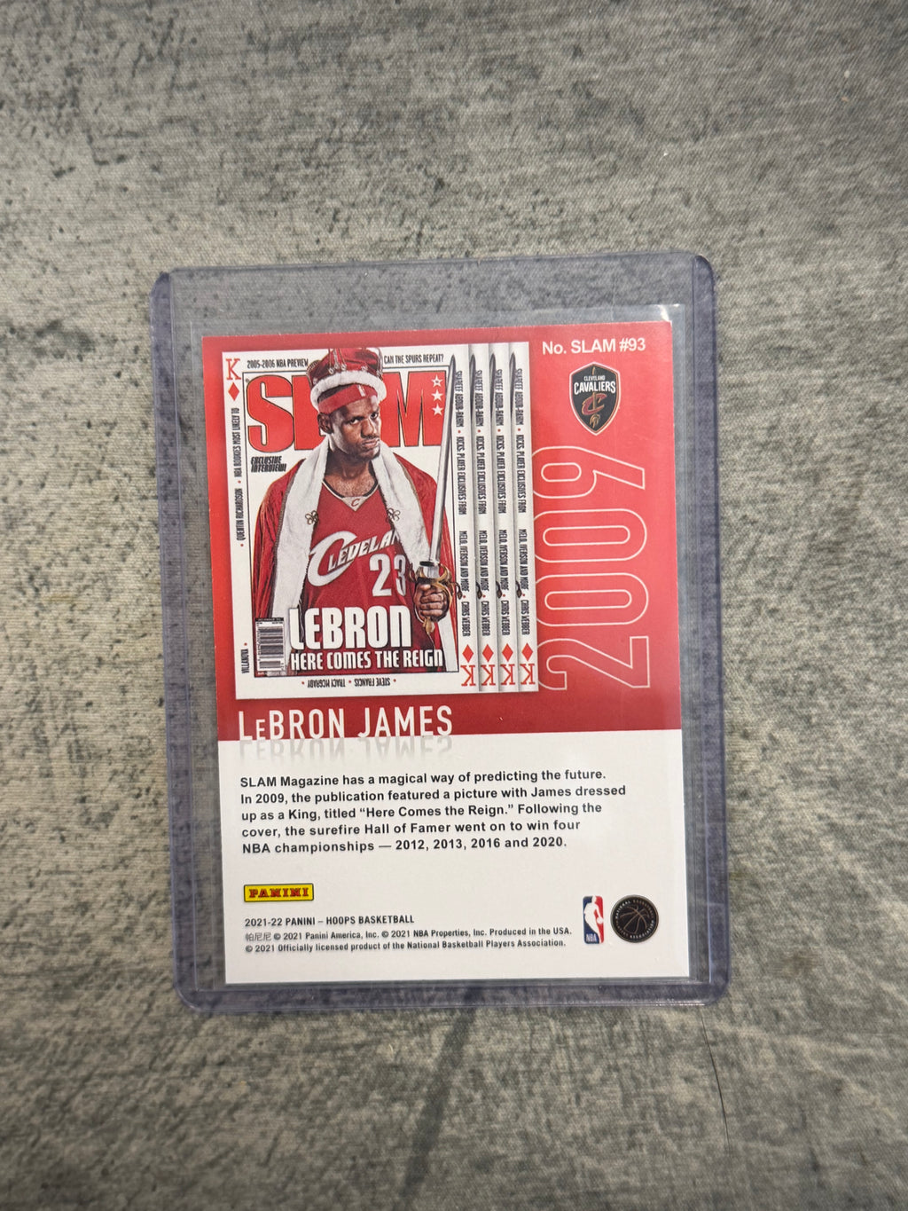 2021 Panini Hoops SLAM LeBron James #SLAM #93