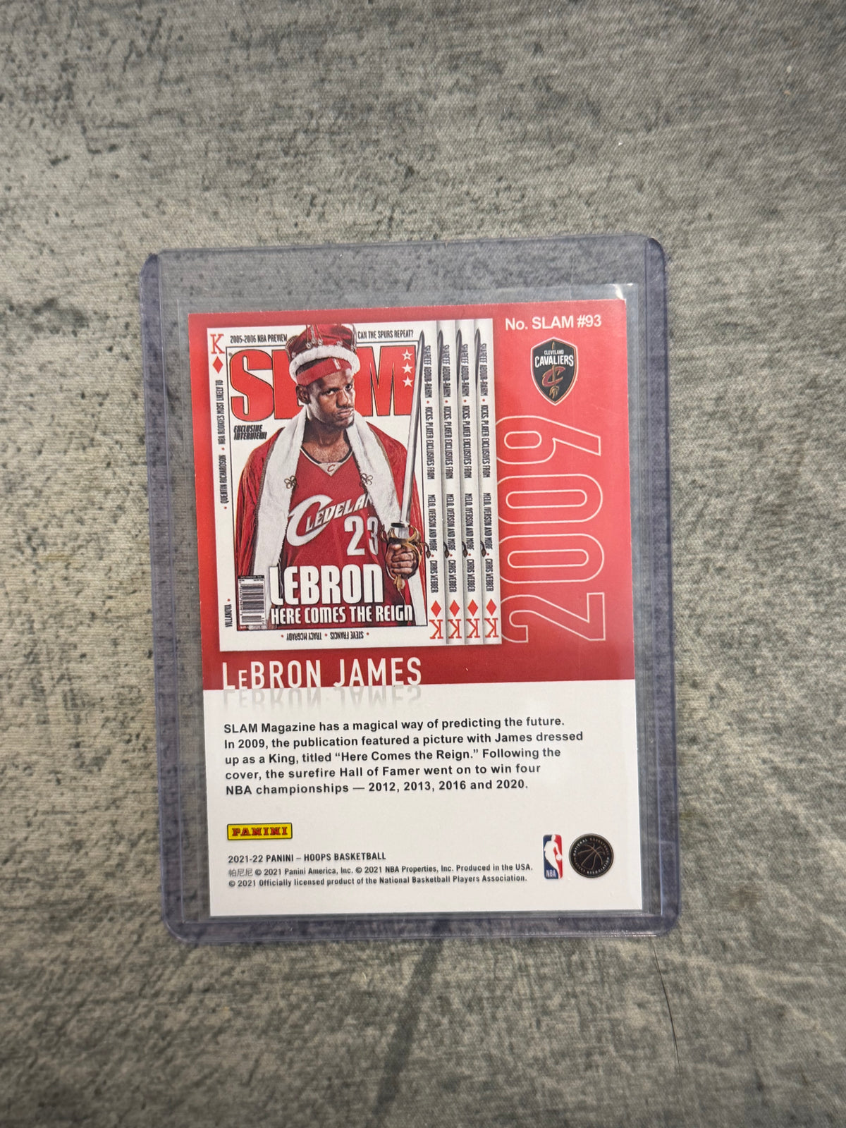 2021 Panini Hoops SLAM LeBron James #SLAM #93