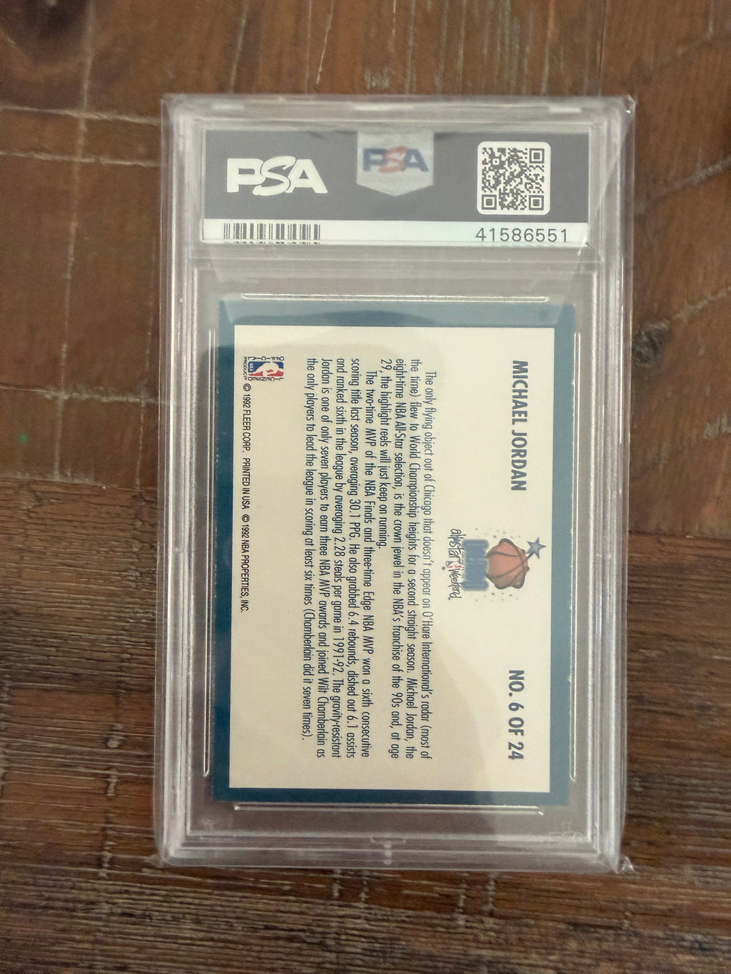 1992 Fleer All-Stars Michael Jordan #6