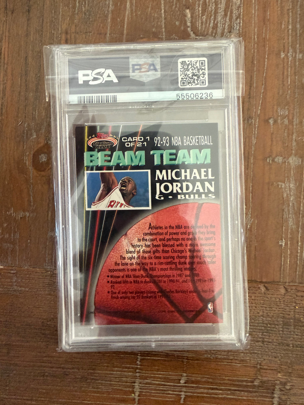 1992 Stadium Club Beam Team Michael Jordan #1