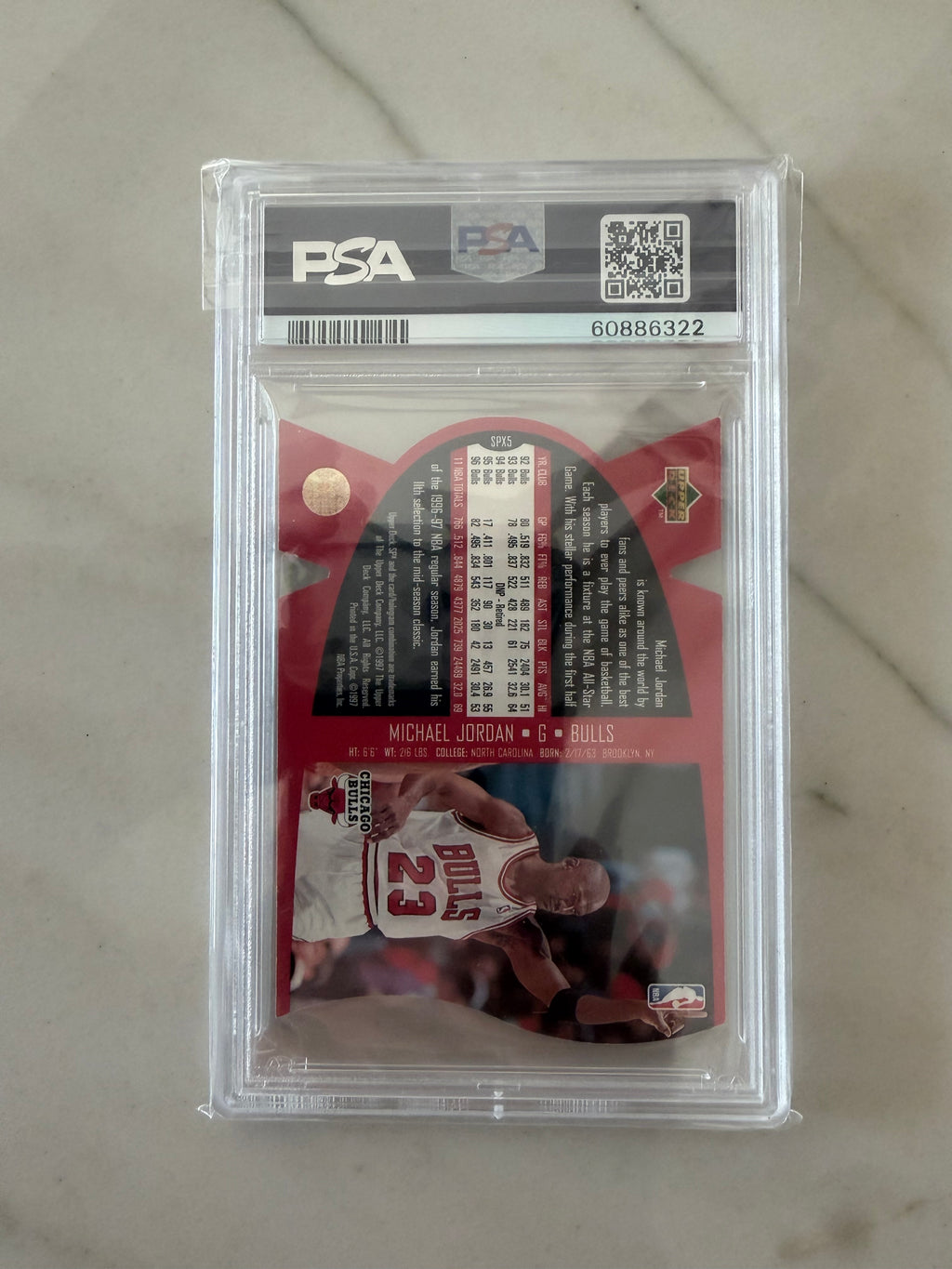 1997 SPX Die-Cut Michael Jordan #5