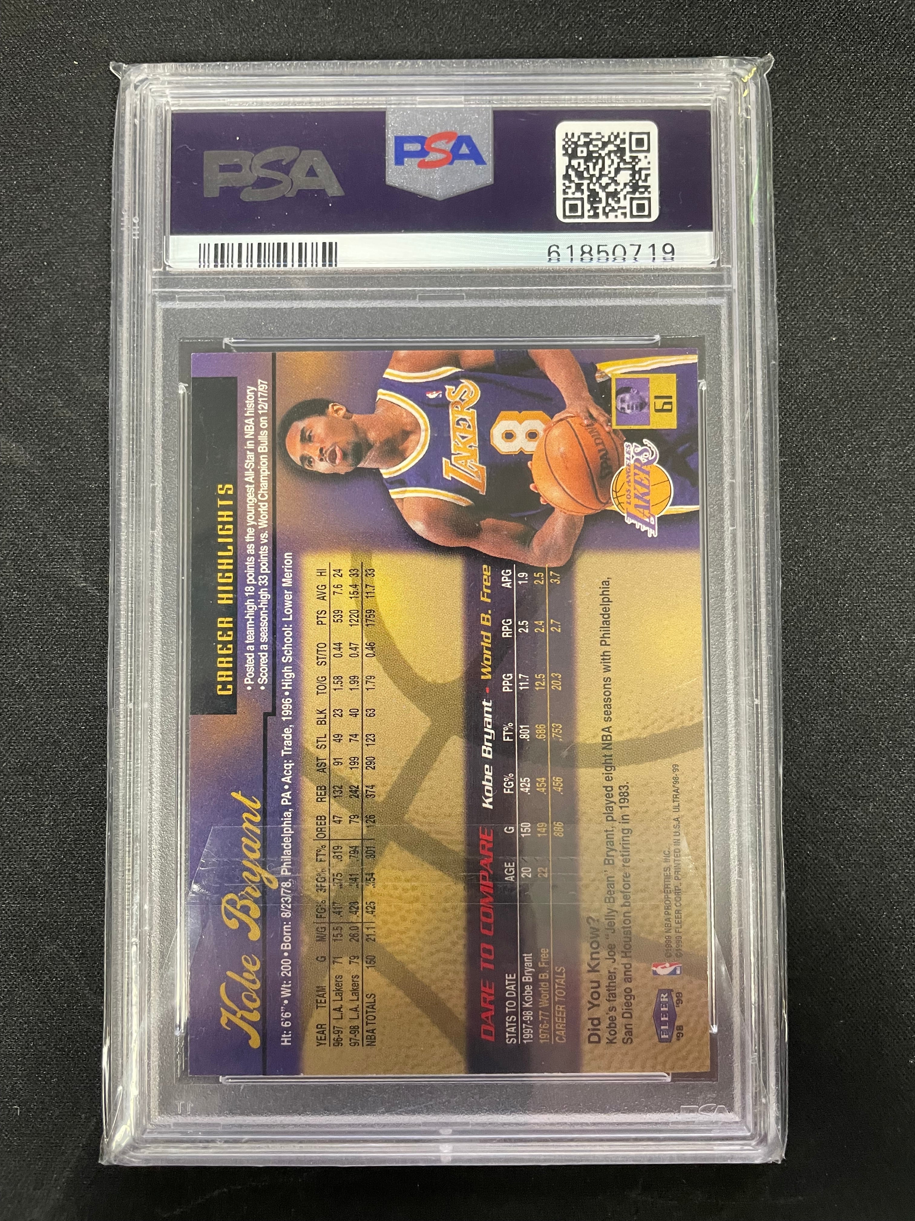 1998 Ultra Kobe Bryant #61