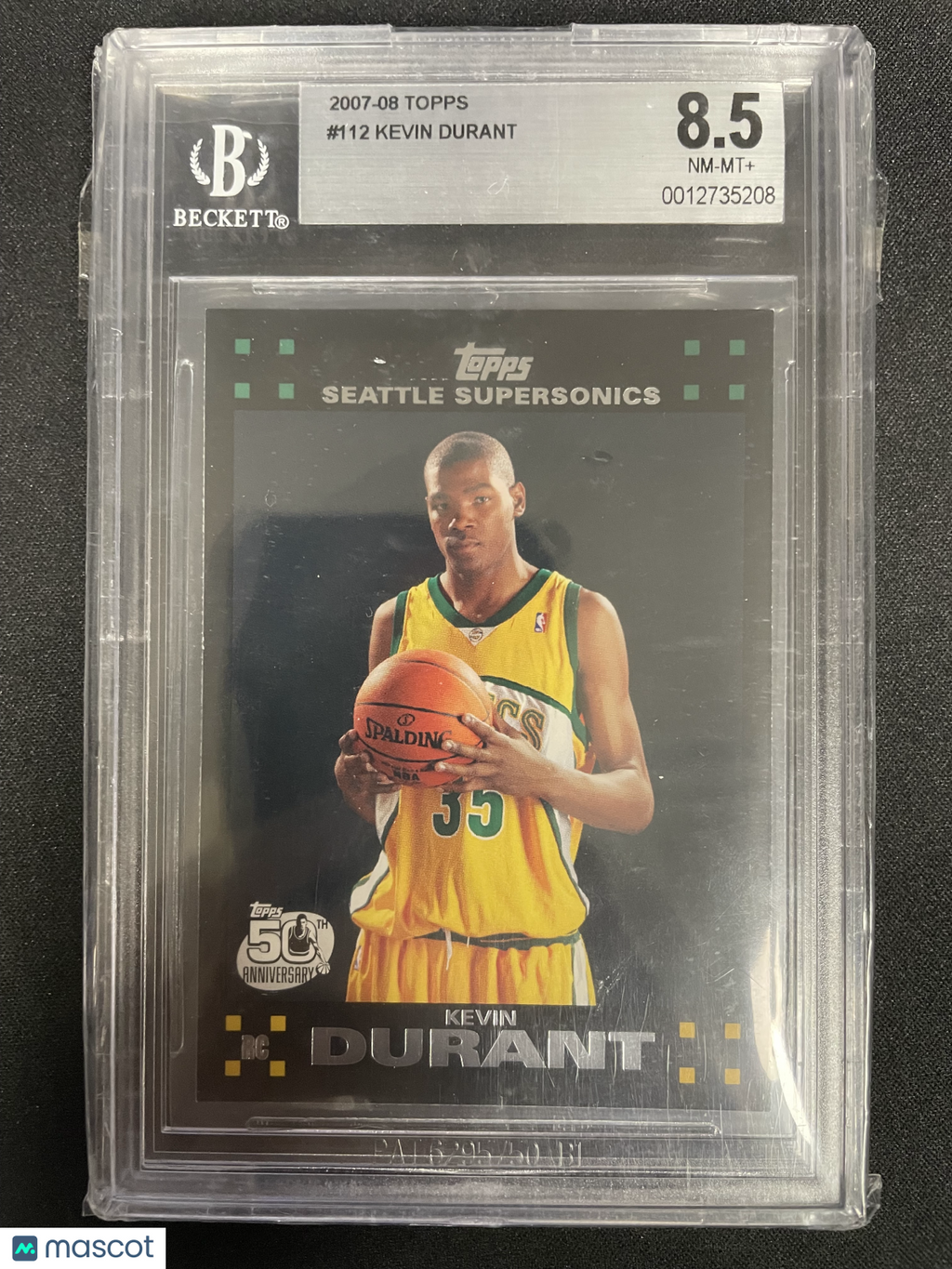 2007 Topps Kevin Durant #112 Rookie BGS 8.5