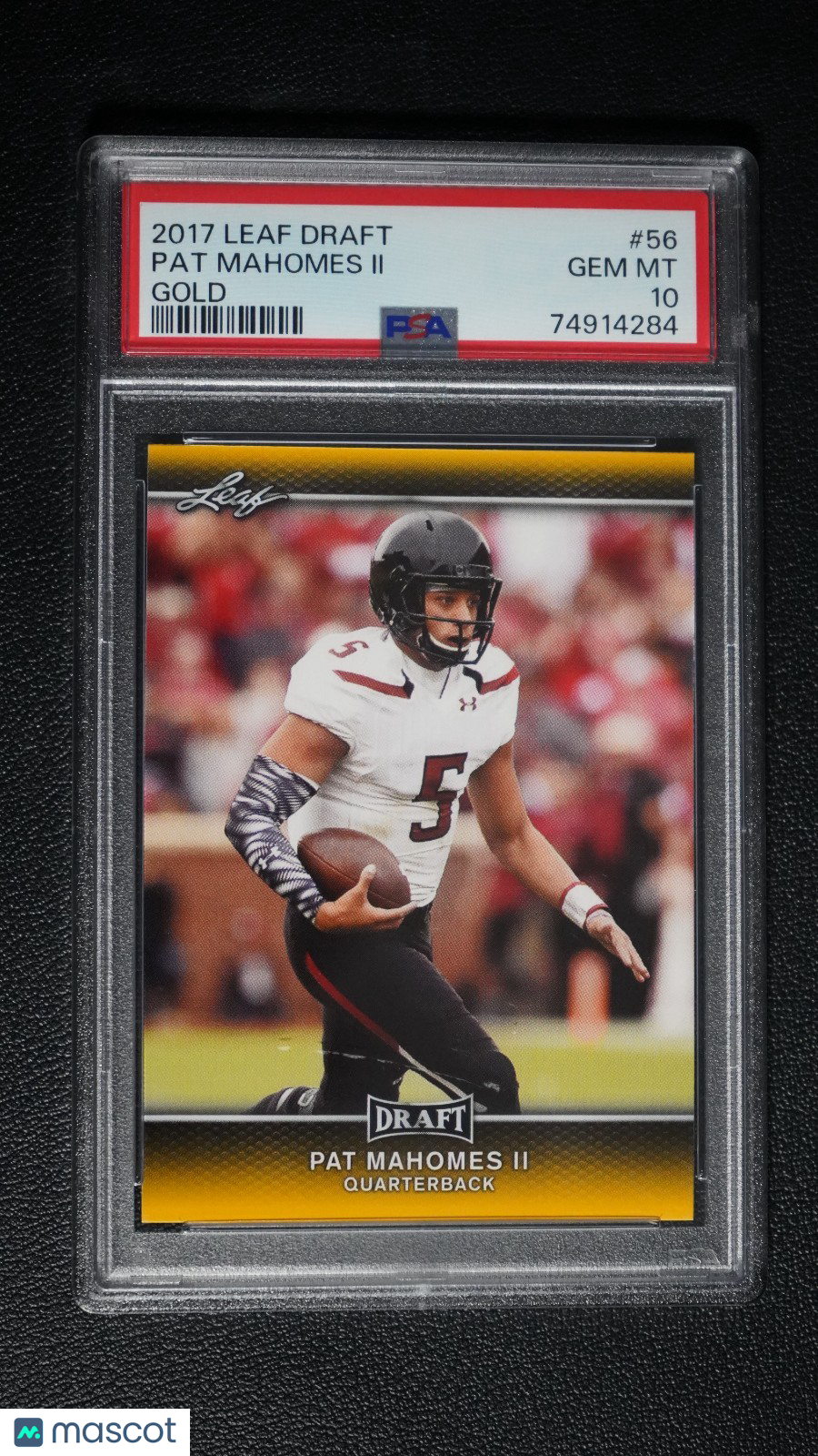 2017 Leaf Draft - Patrick Mahomes II #56 Gold (RC)