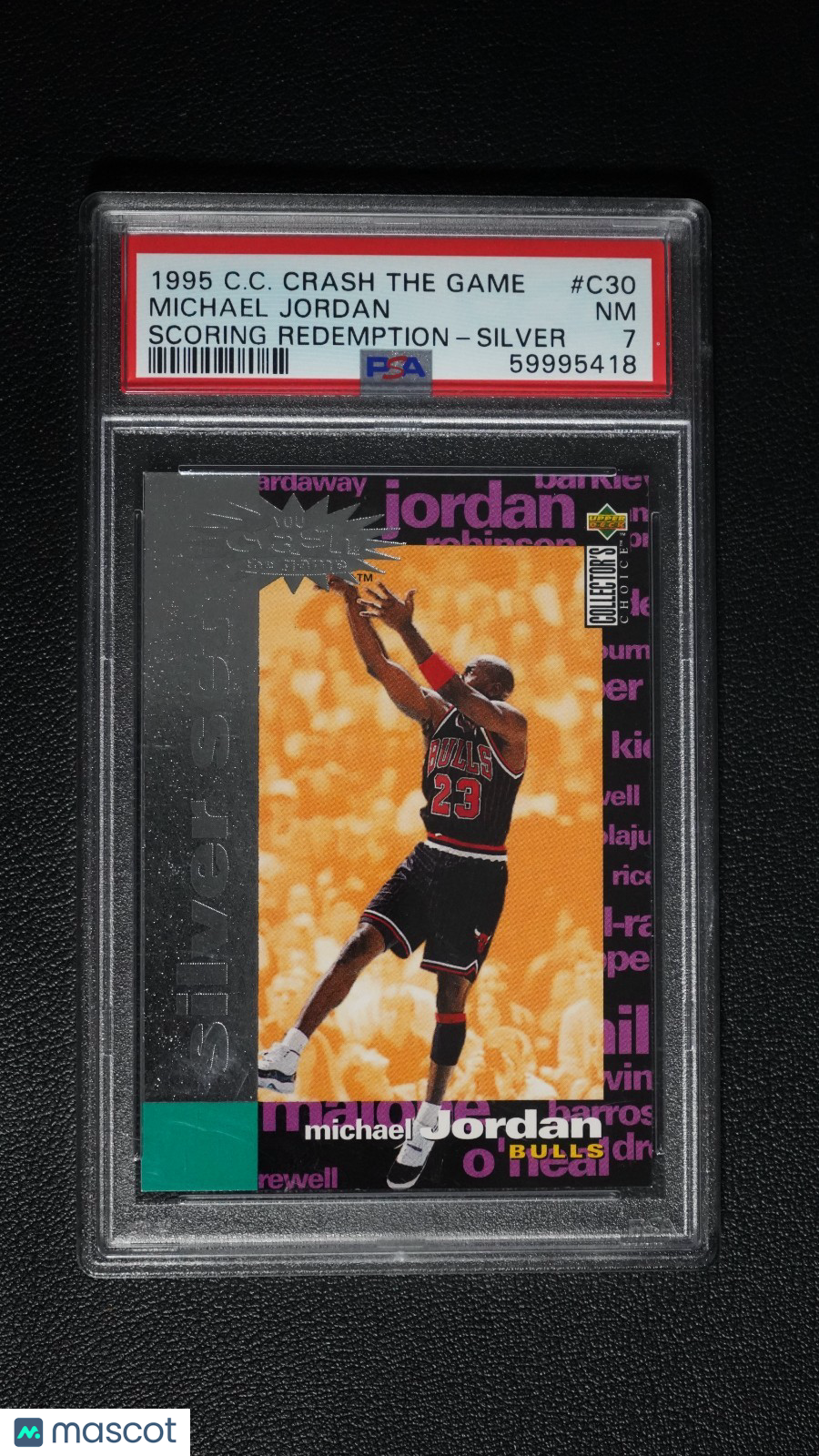 1995 C.C. Crash the Game Michael Jordan #C30 Scoring Redemption - Silver NM 7