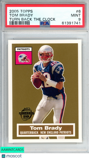 2005 TOPPS TOM BRADY #6 TURN BACK THE CLOCK TURN BACK THE CLOCK MINT 9