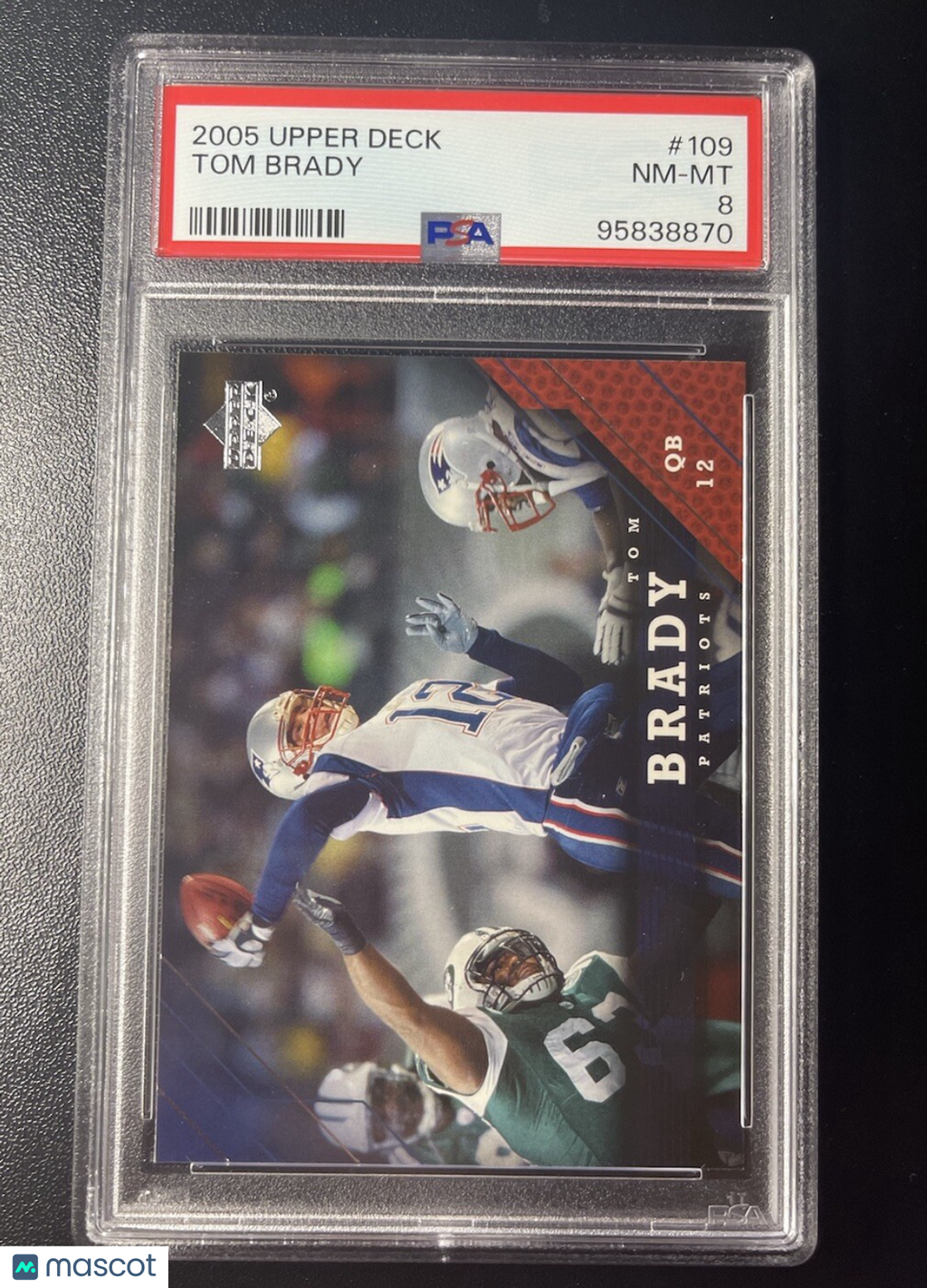 2005 Upper Deck Tom Brady #109 Base Set PSA 8