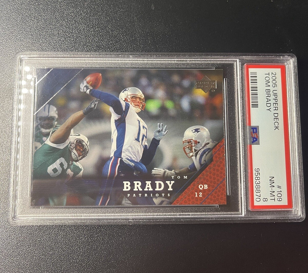 2005 Upper Deck Tom Brady #109 Base Set PSA 8