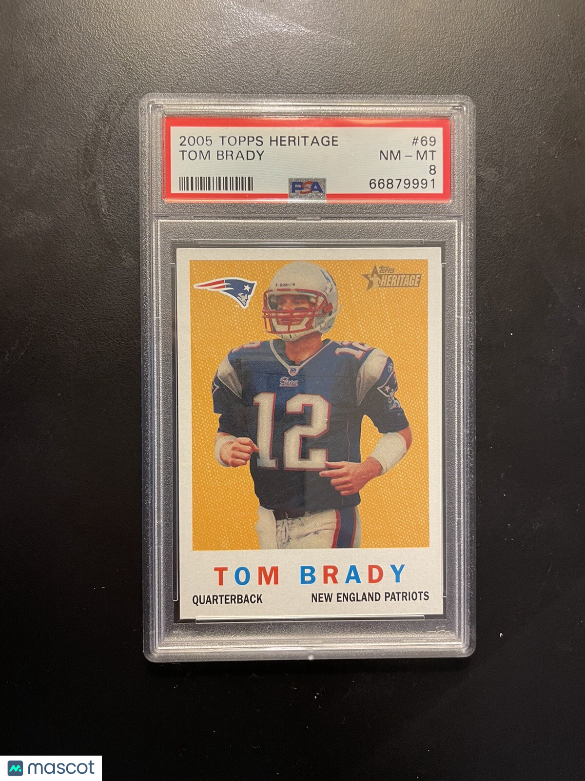 2005 Topps Heritage Tom Brady #69 PSA 8