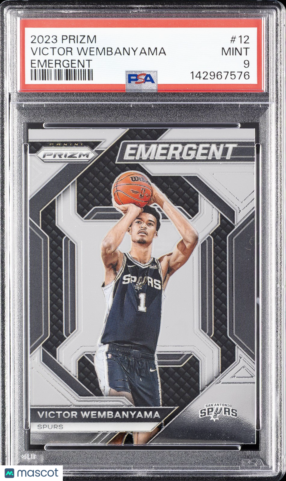 2023 PANINI PRIZM EMERGENT VICTOR WEMBANYAMA #12 PSA 9