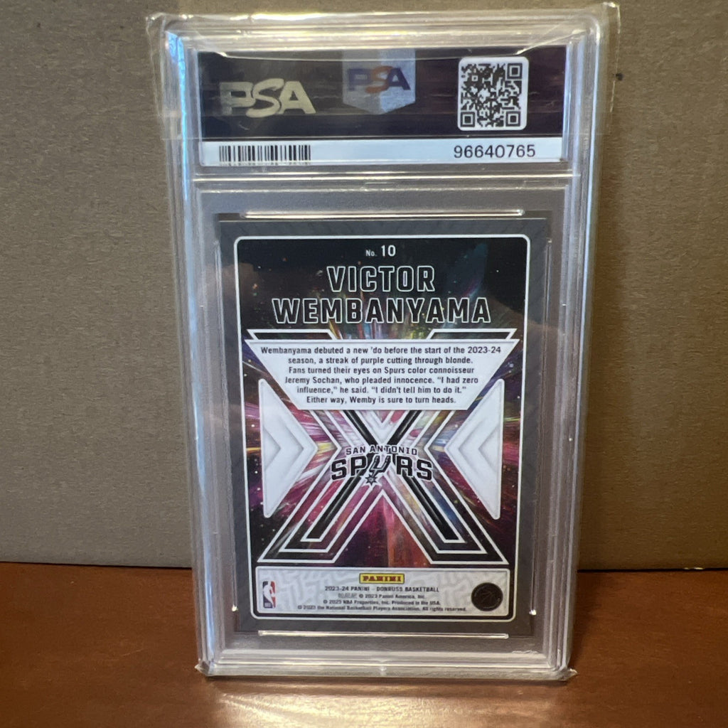 2023-24 Panini Donruss Victor Wembanyama #10 [Base] Rookie Insert PSA 9