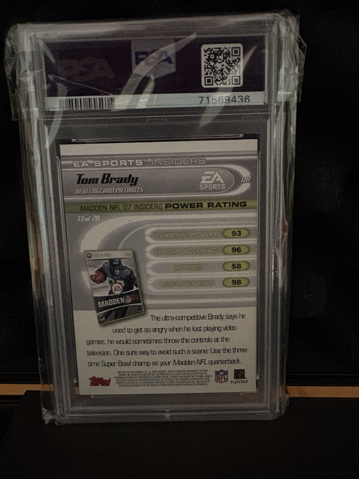 2006 Topps Tom Brady #13 PSA 7