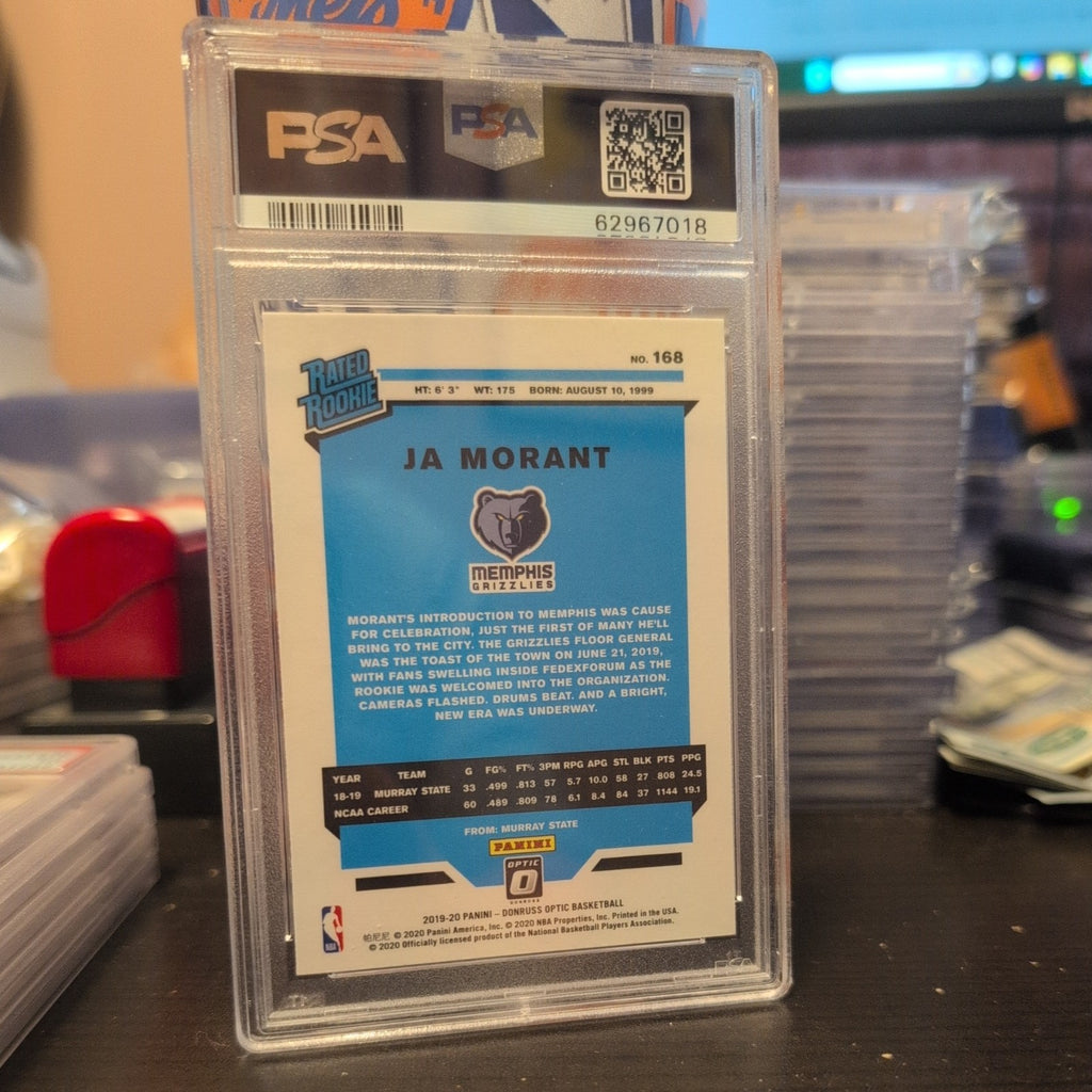 2019-20 Panini Donruss Optic Ja Morant #168 Optic Rookie PSA 10